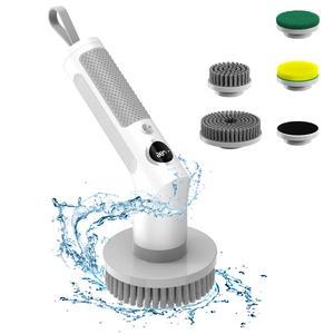 Cepillo de Limpieza Eléctrico Inalámbrico con Mango Extensible Giratorio, Cepillo para Pisos, Fregadora Giratoria, Cepillo para Limpiar Platos de Cocina - Product Image 1
