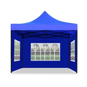 Nuovissima Tenda Pieghevole 3x3 <span class=keywords><strong>Metri</strong></span> 10x10 Piedi Blu Impermeabile in Acciaio per Esterni Tessuto Oxford 300D/420D/600D Personalizzabile per Fiere - Product Image 2