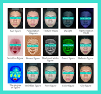 Analyseur de peau du visage haut de gamme avec rapports d'évaluation personnalisés