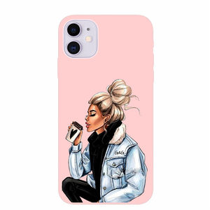 Ốp Lưng Điện Thoại Silicon In Họa Tiết Cô Gái Màu Trắng Cho <span class=keywords><strong>Iphone</strong></span> <span class=keywords><strong>11</strong></span> 12, Ốp Lưng Cho <span class=keywords><strong>Iphone</strong></span> 13 <span class=keywords><strong>Pro</strong></span> <span class=keywords><strong>Max</strong></span> <span class=keywords><strong>Coffee</strong></span> Girl - Product Image 5