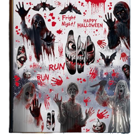 Pegatinas de PVC de Doble Cara Removibles de la Marca Moni para Serigrafía, Decoración de Paredes y Ventanas para Interiores y Exteriores, Decoración de Ventanas para Halloween