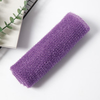 Haute qualité longue ceinture de bain corps en Nylon propre serviette douche Pouf luffa exfoliant maille Pouf mousse tissu pour dos épurateur