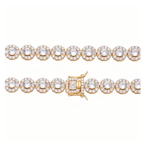 สร้อยคอเพชรโมอิสซาไนต์ทรงเอเมอรัลด์สไตล์ฮิปฮอป ความใสสูง เครื่องประดับหรูหราสำหรับผู้ชายและผู้หญิง แฟชั่นทันสมัย - Product Image 3