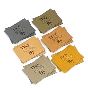 Custom Real Leather Label Embossed Personalized Genuine Leather Tag Custom Logo Patch for Bags Handbag Clothing - Product Image 1