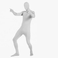 Combinaison intégrale unisexe en spandex extensible pour adulte, costume de cosplay Halloween Carnaval, Zentai, Homme Invisible