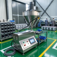 Machine de remplissage quantitative personnalisée en acier inoxydable 316 avec pompe à rotor et trémie de mélange pour sauce salsa, beurre de cacahuète, huile et miel, haute performance