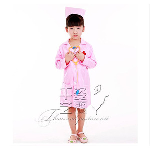 Costume de Médecin ou Infirmière pour Enfants Home88, Blouse de Laboratoire Rose et Blanche, Tenue de Jeu de Rôle, 5-7 Ans, Unisexe, Tissu Adouci - Product Image 4