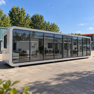 Casa Prefabricada Modular Tipo Cabaña <span class=keywords><strong>Apple</strong></span> de 20 pies/40 pies con Pared de Cristal Completa, Casa Móvil para Vacaciones - Product Image 1