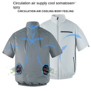 Japonya güney kore erkek açık balıkçılık soğutma fanı üniforma kadın yaz giyilebilir soğutma hava yelek erkek yelekler yelekler - Product Image 4