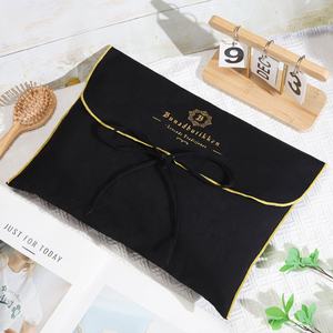 OEM Enveloppe en sergé de coton imprimé de logo naturel personnalisée <span class=keywords><strong>pochette</strong></span> d'emballage pour vêtements de voyage enveloppe en coton sac à poussière pour cadeau de bijoux - Product Image 1