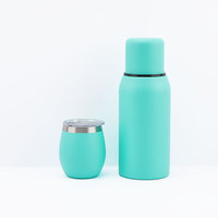 Ensembles de flacons thermiques isolés sous vide en acier inoxydable de 25oz 8oz Thermos de thé Yerba Mate et gourde Yerba Mate
