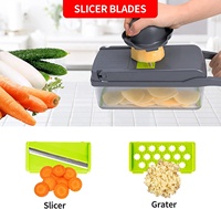 Groente Chopper 10-In-1 Mandoline Slicer Ui Chopper Slicer Dicer Ei Separator Met Container Voor Keuken