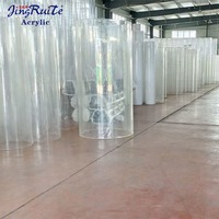 Tuyau en polycarbonate transparent en PMMA de grand diamètre personnalisé, tube en acrylique