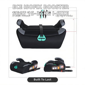 Siège auto rehausseur pour bébé homologué ECE <span class=keywords><strong>ISOFIX</strong></span>, squelette en HDPE pour enfant de 3 à 12 ans, charge de 15 à 36 kg, certifié I-size, universel - Product Image 2