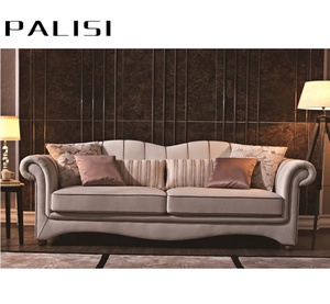 Sofa sang trọng hiện đại 3 chỗ ngồi phòng khách cao quý thiết kế cong sofa đồ nội thất 321 bộ hậu hiện đại Deluxe tiếp tân hội trường sofa - Product Image 1