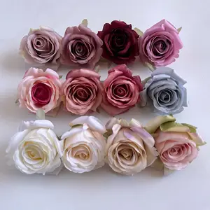 Großhandel große Seide Rose Blumen köpfe DIY Home Hochzeits dekor künstliche große rosa weiße Seide künstliche Blume Rose Kopf