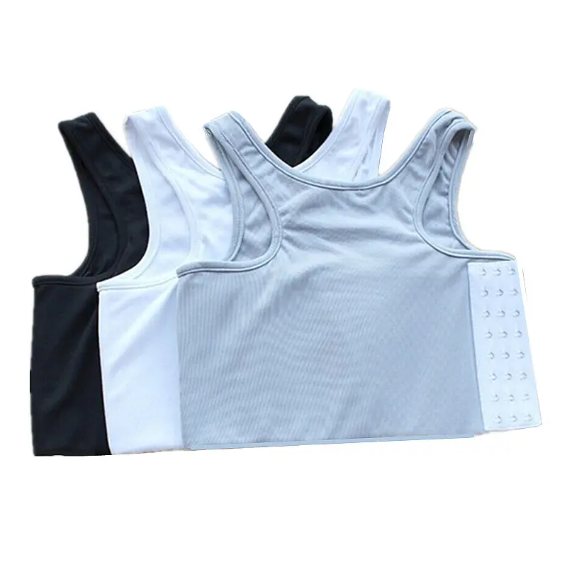 S-4XL Plus Size rafforzare la fasciatura rinforzata corsetto corto Tomboy canotta petto Shaper seno legante Trans gilet camicia intimo