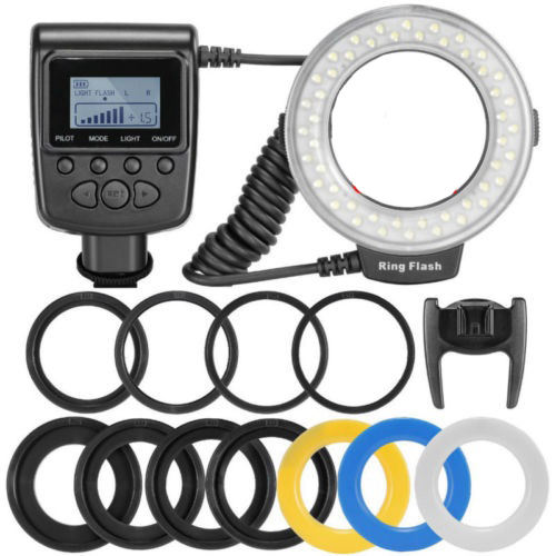 HONGDAK Macro HD-130 LED Ring Video Camera Flash Light for Canon Nikon Pentax Olympus DSLR Camera