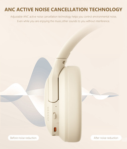 Auriculares Inalámbricos Premium con Cancelación de Ruido ANC, Auriculares Bluetooth con Diseño Cómodo y Ajustable, Sonido Estéreo de Alta Fidelidad con Micrófono para Música - Product Image 4