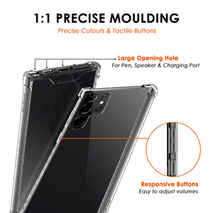Caliente transparente claro a prueba de golpes TPU borde duro acrílico cubierta de la caja del teléfono móvil para <span class=keywords><strong>Samsung</strong></span> Galaxy S22 Ultra <span class=keywords><strong>5G</strong></span> - Product Image 4