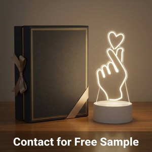 Sweet Dreams 3D Illusion Acrylic Lamp Laser Night Light Acrylic Mood Light With Base - Product Image 4