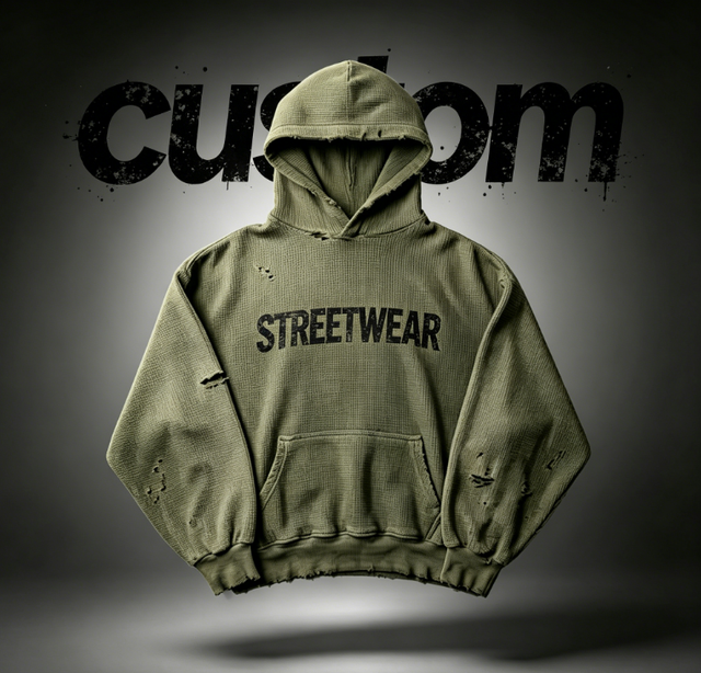 Custom Logo French Terry Hooded Streetwear Pullover Acid Wash Graphic Printing 500GSM 100% Cotton Oversized Men Hoodies