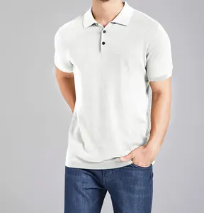 Toptan erkek Pima pamuk Polo tişört örgü rahat üniforma özel Logo Polo gömlekler erkekler camisas