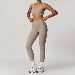Yoga a vita alta aderente attillata da donna Yoga aderente e bella tuta da Fitness per la schiena da corsa - Product Image 4