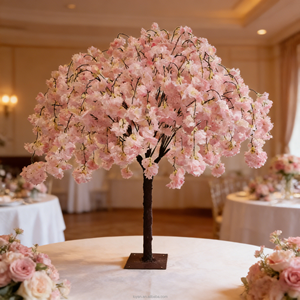 Arbres artificiels pour décoration extérieure et intérieure, feuilles et écorce hautement réalistes, cerisier artificiel en fibre de verre, modèle global - Product Image 2