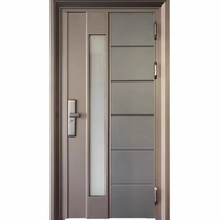 Portes de sécurité à double porte en acier inoxydable de conception moderne, fabrication directe d'usine de Foshan, haute qualité, anti-vol, pour usage intérieur