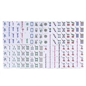 Vente directe d'usine - Jeu complet de 144 tuiles de mahjong américaines en mélamine de 34 mm - Product Image 1