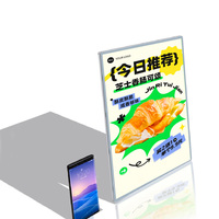 Grosir kustom ramping iklan kotak lampu LED persegi panjang A4/A3/A2/A1 aluminium kaca Tempered LED bingkai Poster papan Menu