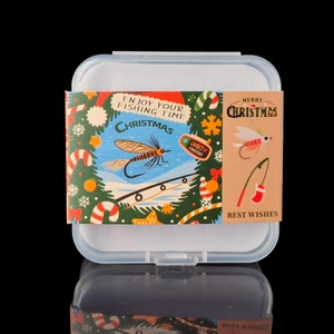 Sellos de caja de regalo de Navidad con diseño de logotipo personalizado para almacenamiento <span class=keywords><strong>Flybox</strong></span> de pesca con mosca - Product Image 6