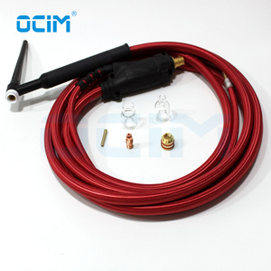 WP9FV Tig <span class=keywords><strong>Gas</strong></span> Argon torcia <span class=keywords><strong>per</strong></span> saldatura Tig macchina con Kit ugello di vetro - Product Image 4
