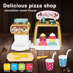 Ensemble de jeu de cuisine pour enfants, boutique de desserts en plastique avec machine à café et à boissons - Product Image 2