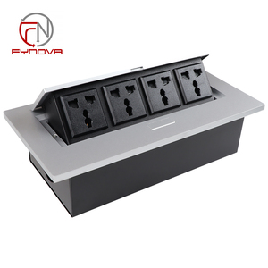 เต้าเสียบปลั๊กไฟอเนกประสงค์3ช่องพร้อมพอร์ตชาร์จ USB ซิงค์อัลลอยด์อเนกประสงค์ซ็อกเก็ตไฟฟ้าป๊อปอัพตั้งโต๊ะสำหรับสำนักงาน - Product Image 5