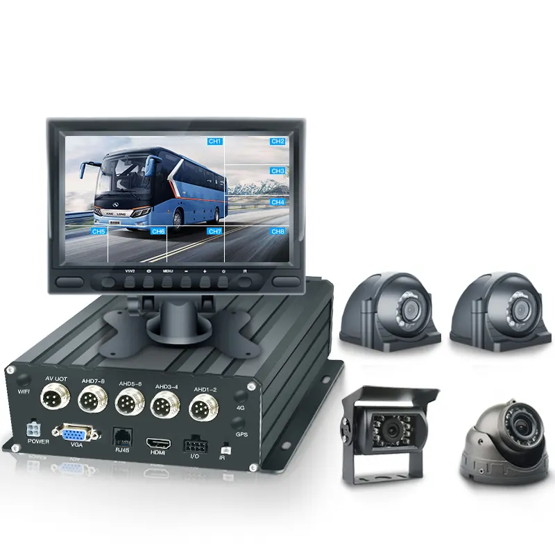 CCENTEN 8 Channel 1080P AHD Car DVR Vehicle CCTV MDVR 2TB HDD Recording GPS 4G Truck/Taxi/Bus Camera System Mobile NVR