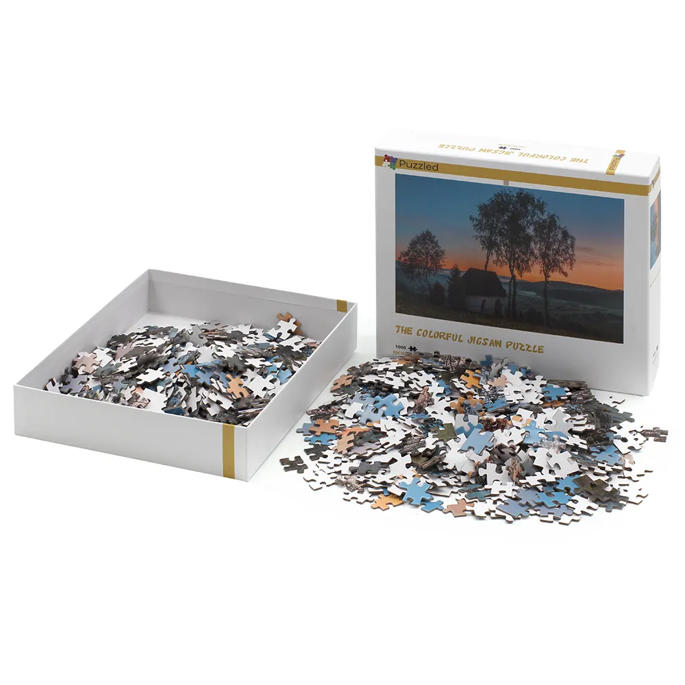 OEM custom puzzle game muslimhigh quality cartone 500 1000 2000 pezzi puzzle di carta per adulti
