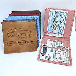 Organizzatore Documenti <span class=keywords><strong>Auto</strong></span> in Pelle Personalizzato con Chiusura Magnetica, Porta Libretto e Assicurazione per Documenti e Carte del Veicolo - Product Image 5