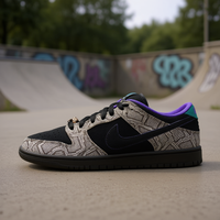 Chaussures de skateboard Dunk SB Low Top Dashawn Noir Marron Unisexe Tige Synthétique Semelle Intermédiaire EVA Semelle Extérieure Caoutchouc À Lacets Toutes Saisons