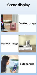 מאוורר צוואר מתקפל מיני נטענת USB מאוורר נייד עם 1800mah כוח בנק סוללה קטן מאוורר קירור - Product Image 4