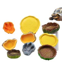 FifiGo Reptielen voerbak, imitatie rotsbadbak, waterbak voor hagedissen, gehoornde kikkers, slangen, gekko's, drinkbak voor huisdieren