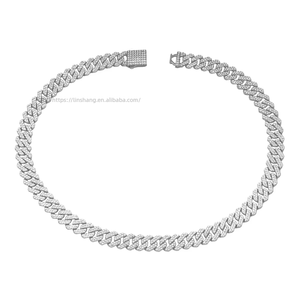 Rhombus <b>Cuban</b> Necklace Full Rhombus <b>Chain</b> Street Auction Necklace Tanjing Fashion Lijing Necklace - Product Image 5