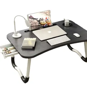 Portable Study Table Computer Foldable Desk Black bed table for study folding laptop portable folding table for laptop