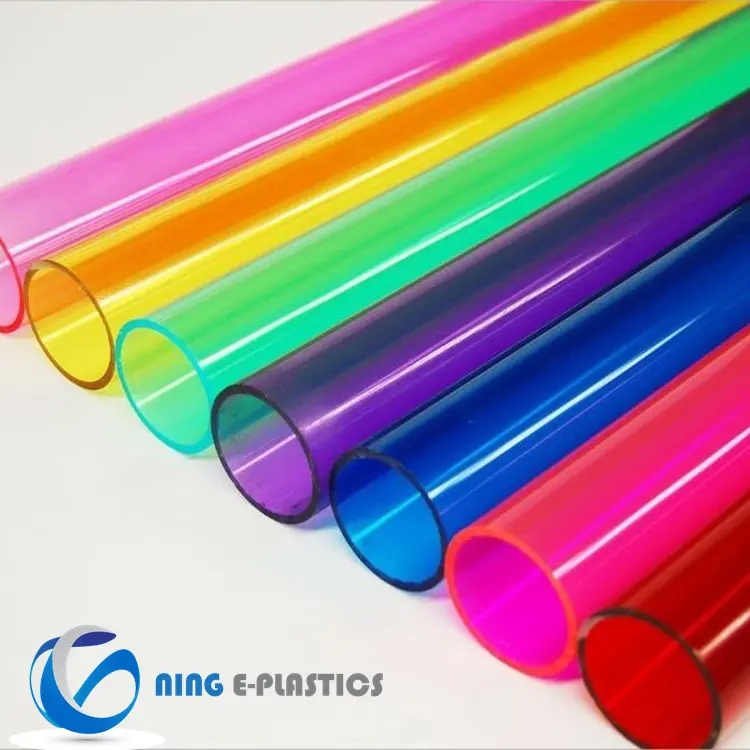 Ning E-Plasticsカラーアクリルライトパイプ照明ライトセーバーにアクリルチューブを使用