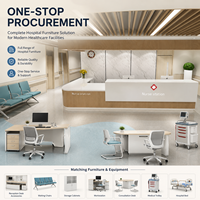 Comptoir de réception médical en forme de L, incurvé, revêtu de bois, facile à nettoyer, pour clinique, hôpital, service médical