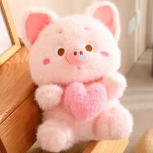 Venta al por mayor peluche <span class=keywords><strong>rosa</strong></span> amor cerdo muñeca juguete lindo peluche hocico cerdo juguete encantador cerdo juguete regalo para novia Día de San Valentín - Product Image 2