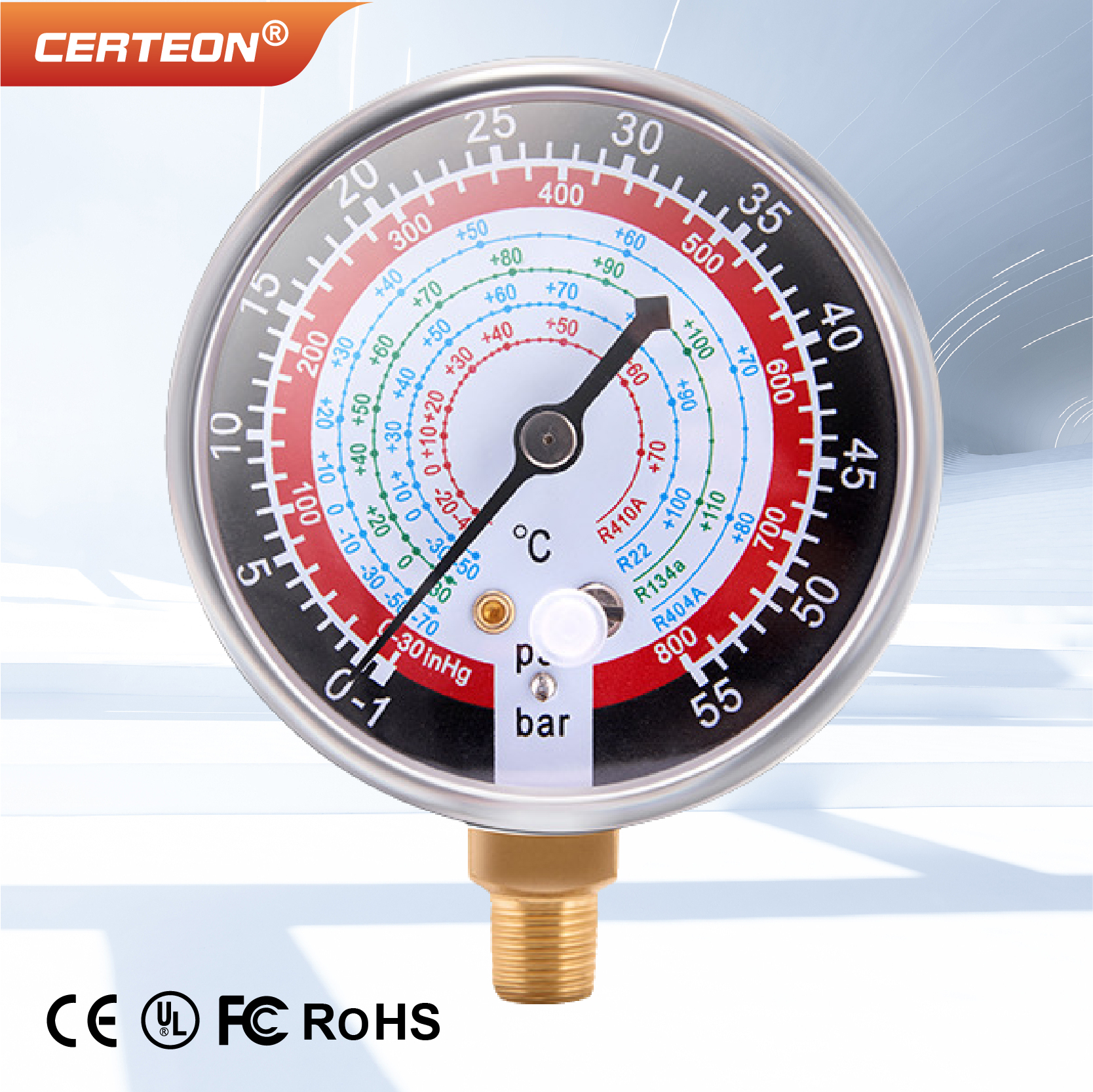 Refrigerant Gauge,One Pair Of Refrigerant Low And High - View #3