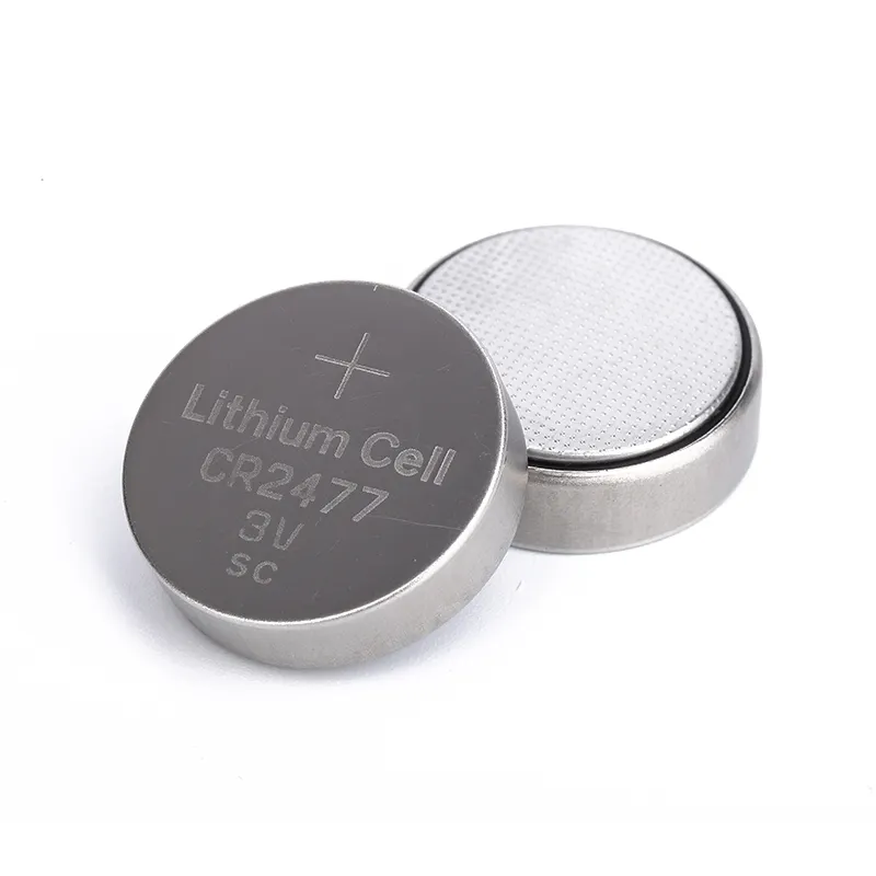 Baterai Litium 3V Cr2477, Tidak Ada Yang Dapat Diisi Ulang, Tombol Sel Limno2 untuk Terminal Pos