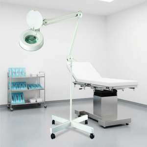 Adjustable Arm Magnifying Lamp with Rolling Base <b>LED</b> <b>Light</b> for Jewelry Making & Crafts - Product Image 1